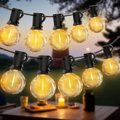 VIFLYKOO Lichterketten für Außen & Innen, 18M 30+4 LED Lichterkette Outdoor Strom, Lichterkette Glühbirnen Außen Innen Wasserdicht Wetterfest für Garten Terrasse, Balkon, Hof, Party Deko