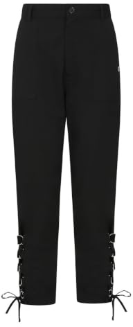 Hell Bunny Hose Tifa Trousers Gothic Schnürung Nu Goth, Größe:S