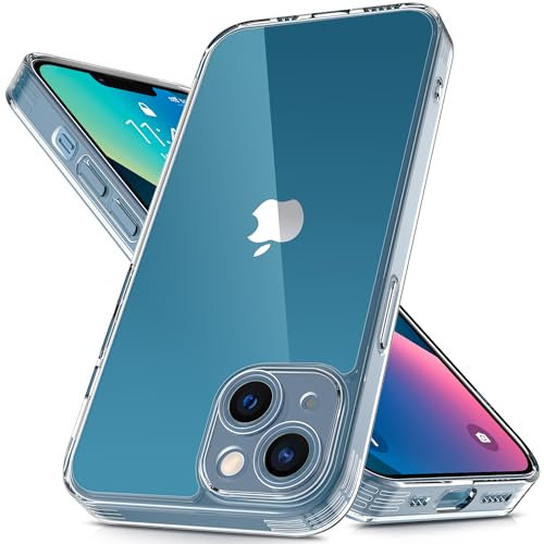 Mootobo for iPhone 13 Case 6.1-Inch, Matte Shockproof Bumper Phone Cover, Military-Grade Protection Ultra Slim 360°Full Body Frosted Translucent Back Phone case for iPhone 13(Clear)
