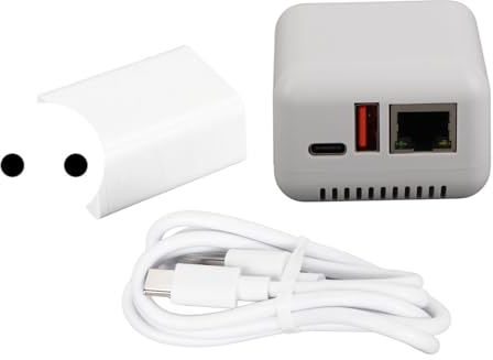 Brilluxa Netzwerk-Druckserver, USB 2.0 5V LAN Print Share Server kabelloser Druckserver, kabelloser Druckserver für Windows XP für Android für Linux 3.4