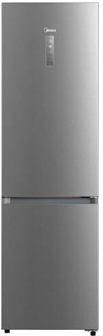 Midea Frigorifero Combi No Frost | 59,5 cm di larghezza x 188 cm di altezza | Inox | Frigorifero combinato libero installazione 224 L + 86 L congelatore - Frigorifero a risparmio energetico con