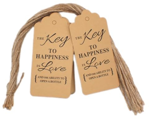 Blausky 50 Stück Dankeskarten Rechteck Glückwunschkarte,Dankeschön Karte mit Hanfseil,Kraftpapier Grußkarten,Danke Karten,DIY Geschenk,für Hochzeit Standesamt Geburtstag Kommunion,9.5 x 4.5 cm,Stil N