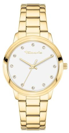 Tamaris Damen Analog Quarz Uhr mit Edelstahl Armband TT-0154-MQ