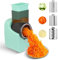 Electric Cheese Grater, Automatic Multi Grater, Professional Chopper Slicer with 3 Types Slice, Detachable Fruit Cutter, Kitchen Electric Slicer for Cheese Vegetables Fruits (Green)