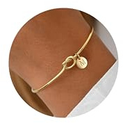 Turandoss Armband Damen Gold - Goldene Armbänder Armband mit Buchstaben M Stapelbare Armbänder Damen Personalisierte Geschenke für Frauen Freundin Mutter Zum Geburtstag Hochzeit Muttertag