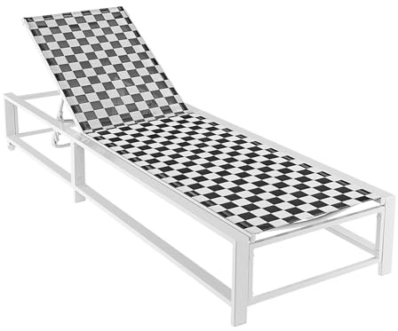 GIANTEX Liegestuhl, 6-Fach verstellbare Sonnenliege mit Metallrahmen & Rollen, tragbare Gartenstuhl für Strand, Garten & Pool, Outdoor Liege 200 x 68 x 32cm, belastbar bis 180kg