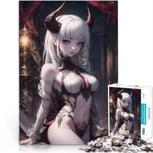 1000-teiliges Puzzle für Erwachsene lustige Spiele für die ganze Familie Sexy Dämonen-Höllenmädchen Wichtelgeschenke75x50cm