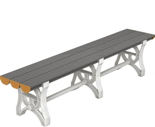 ZUGIATP Umkleidebank Für Den Pool Duschbank Aus ABS-Kunststoff Freizeitbank Für Drinnen Oder Draußen Badezimmersitz Geeignet Für Öffentliche Duschen Oder Ruhebereiche.(Gray,180cm/70in)
