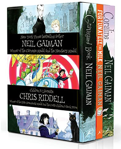 Neil Gaiman & Chris Riddell Box Set: The Graveyard Book / Coraline / Fortunately, the Milk