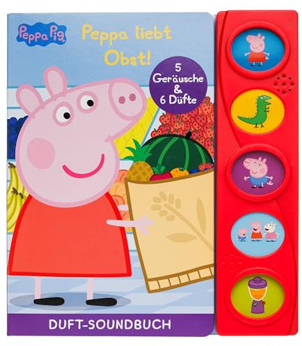 Peppa Pig - Peppa liebt Obst! - Duft-Soundbuch - Pappbilderbuch mit 5 Geräuschen und 6 Düften - Peppa Wutz
