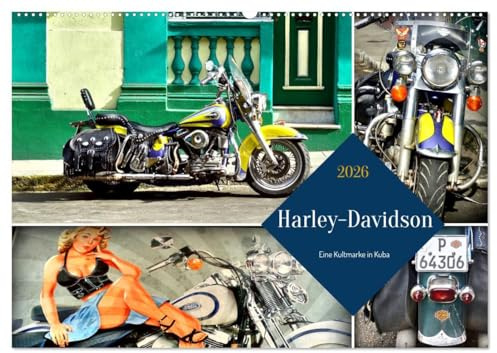 Harley-Davidson - Eine Kultmarke in Kuba (Wandkalender 2026 DIN A2 quer), CALVENDO Monatskalender: Verschiedene Modelle der Harley-Davidson in Kuba (CALVENDO Technologie)
