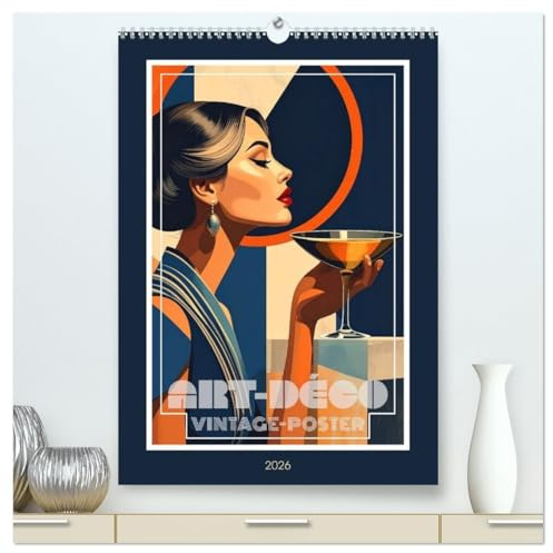 Art-Déco Vintage-Poster (hochwertiger Premium Wandkalender 2026 DIN A2 hoch), Kunstdruck in Hochglanz: Werbung in Plakaten zwischen den Kriegen