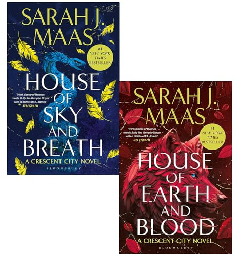 Sarah J Maas Crescent City Series 2 Books Collection Set (House of Sky and Breath, House of Earth and Blood)