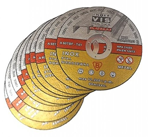 Metflex 25 Stück Trennscheibe für Stahl 125x1,0 mm T41 Zirkonia Silber, Mittel, ISO 12070, Winkelschleifmaschine