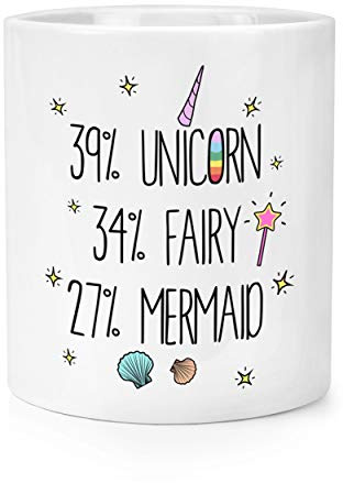 39% Einhorn 34% Fee 27% Meerjungfrau Make-Up Pinsel Stift Topf