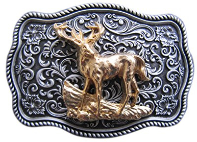 Urban Backwoods Deer II Gürtelschnalle für Wechselgürtel Buckle