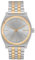 Nixon Time Teller Herrenuhr Analog Quarz mit Edelstahl Armband Silber / Gold