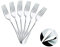 Mr. Spoon Minimal Collection Set di Posate da Portata in Acciaio Inossidabile - 6 forchette da Frutta in Acciaio Inossidabile 17,5 x 2,36 cm