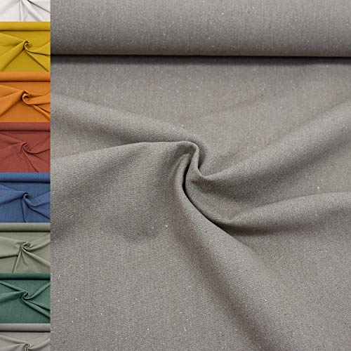 MAGAM-Stoffe Paris fester Canvas Stoff Kleidung Polsterstoff Meterware 50cm (10. Taupe-Braun)
