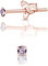 Orecchini Punto Luce Oro Rosa - Orecchini Placcati Oro con Brillantini di Cristallo Austriaco Viola - Orecchini Colorati - Orecchini Viola Donna - Orecchini Punto Luce Oro Rosa