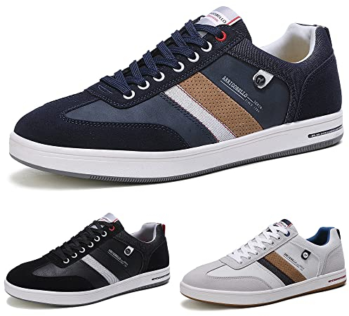 ARRIGO BELLO Sneaker Herren Schuhe Business Freizeitschuhe Leichte Trainers für Walking, Laufen, Sport Größe 41-46 (44, F Blau)