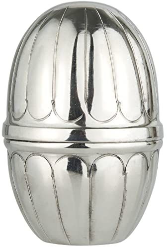 IB Laursen - Osterei, Dekoei - Kalinka - Aluminium - Farbe: Silber - (ØxH) 9 x 13 cm