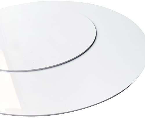 Panneau Plastique PVC 1,5 mm Rond. Plaque P.V.C Blanc. Plaque PVC Plastique Blanc Rond. Matière PVC rigide à la découpe - 10 cm (100 mm) -