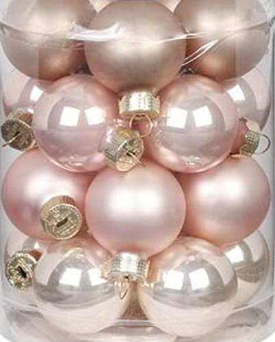 Glaskugeln I Pearly Rose Mix I Ø 30 mm I 24 Stück I nachhaltig verpackt