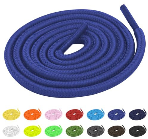 TBOC Lacci Laccetti Stringhe Tondi [Blu Elettrico] Laccio [140 cm] Scarpe Sneakers Scarponi Compatibile con Timberland Nike Air Force Jordan Dr Martens Adidas Converse Bambini Adulti Trekking