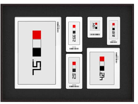 Elektronische Preisschilder in Supermärkten Demo-Kit 6 Stück Display Einzelhandel Elektronisches Regaletikett ESL Wireless Gateway-AP Extender