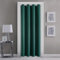GYROHOME Tende per porte in tinta unita, colore verde scuro, con occhielli, pannello singolo, per porte e finestre, 100 x 200 cm