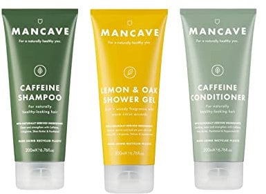 ManCave Shower Set - 200ml Shampoo, conditioner and lemon and oak gel