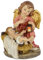 Riffelmacher & Weinberger Schutzengel mit Jesuskind 10 cm Rot | 27616 Krippenfigur Weihnachtsdekoration