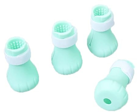 zalati Cat Boots 4pcs Soft Silicone Claw Shoes Protection Covers Anti-Slip for Prevent Scratching Nail Trimming Pet Grooming Bathing