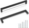 PinLin 25 Pack 192mm Hole Centre Kitchen Cupboard Handles Matte Black Modern Wardrobe Handles,Stainless Steel Square T Bar Kitchen Handles