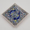 Assiette carrée Poissons Bleus - L 19 cm