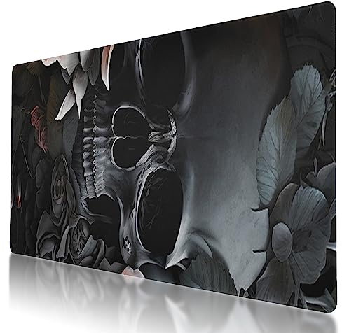 Large Non-Slip Mouse Pad, 35 X 17 Inch, Easy Gliding Desk Mat Protector with Anti-Slip Rubber Base - for Gaming and Office - Black Hole Design