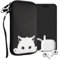 kwmobile Housse de Protection pour Smartphone L - 6,5 - Sacoche de Protection pour Téléphone Portable en Néoprène Noir-Blanc