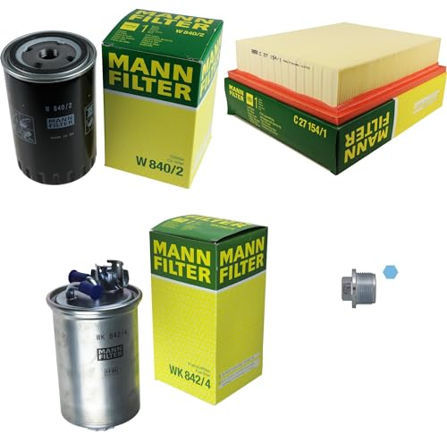 EISENFELS Inspektionspaket Wartungspaket Filterset mit Ölfilter W 840/2, Luftfilter C 27 154/1, Kraftstofffilter WK 842/4, Verschlussschraube