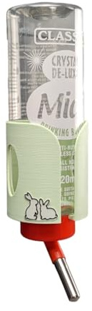 Guinea Pig & Rabbit Water Bottle Holder For Wall and Cage Mounting (Large, Pastel Green)