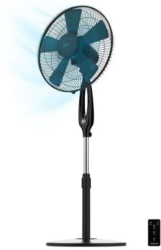 Cecotec - Ventilatore a piantana, con telecomando EnergySilence 560 Max Smart. 45 W, diametro 16, 5 lame, timer 12 ore, schermo LED, controllo touch, oscillazione automatica 80º
