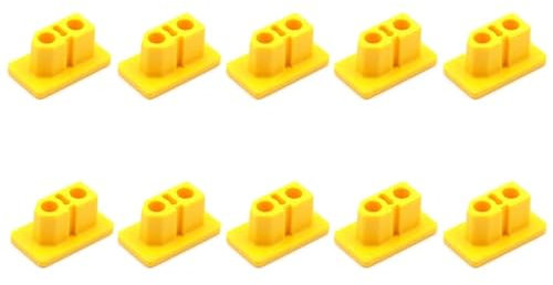 10 Stück XT60 XT60H Stecker/Buchse Stecker Staubkappe PVC Schutzhülle Anti-Schmutzkappe Schutzschale Gelb/Schwarz für RC Flugzeug Drohne (10 Stück Gelb männlich)