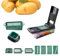 Affettaverdure, affettatrice per verdure, patate, pomodori, aglio, cipolle verdi