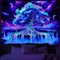 Obsecolors Schwarzlicht-Tapisserie Baum des Lebens, UV-reaktiver Wasserfall-Tapisserie, Galaxie, Weltraum, ästhetischer Baum, Wandteppich, bunter Sternenhimmel, Wandbehang für Schlafzimmer