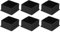 QUARKZMAN 6Pcs Embouts de Pieds de Chaise Carrés en PVC, 60mm x 60mm OD, Noirs, pour Protéger Les Pieds de Meubles de Table, Les Couvercles de Pieds de Chaise, Les Protecteurs de Sol