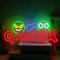 YUEYYNS Gamer Insegne al Neon,luce al neon LED,per giochi, camera da letto,feste,bar,ragazzi regalo Insegna luminosa da parete per giochi alimentata tramite USB con interruttore