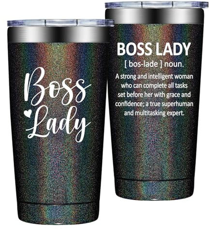 Grifarny Boss Lady Geschenke für Frauen – Geburtstag Weihnachten Boss Day Geschenke für Boss Lady, Boss Babe, weibliche Chef, Mädchen Boss – Boss Lady Tasse Tumbler 590 ml