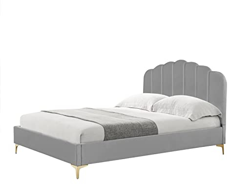 HTI living Polsterbett 140 x 200 cm Yoris Grau Bettgestell inkl. Lattenrost