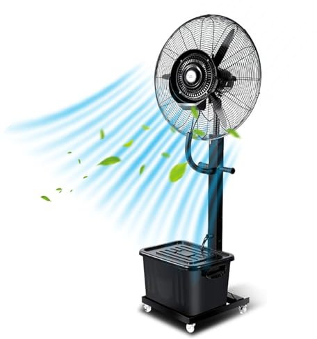 Nebel Ventilator -40 Liter Wassertank mit Sprühnebel Kühl-Ventilator/Standventilator, Automatische Wasserzugabe(75cm)