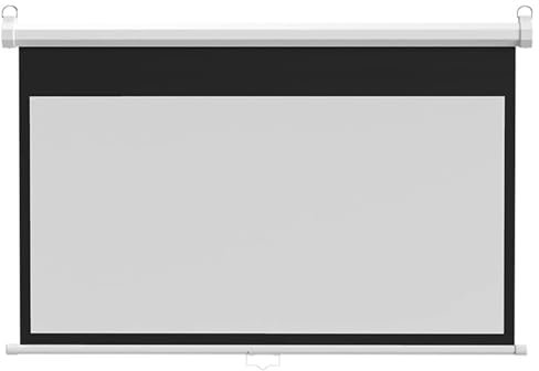 Schermo per Proiezione Manuale Telo Proiettore Avvolgibile Schermo Videoproiettore Montato A Parete/Soffitto Per Home Cinema, Teatro, Presentazioni, Formazione, Interni Ed Esterni(White fiberglass,16: